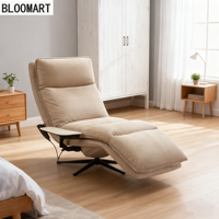 Canapé inclinable en tissu à gravité zéro avec trois moteurs Table d'appoint Salon inclinable Chaise simple Style décontracté Salon Dernier