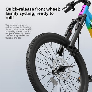 Vélo de montagne pour enfants, garçons, filles, adolescents, étudiants, freins à disque avant/arrière, suspension - Product Image 4
