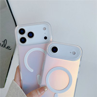 Coque de téléphone à dégradé laser pour iPhone 18 Pro Max, étui antichoc pour iPhone 17 16 15 Pro Max LZ104