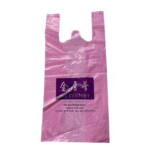 Custom Printed Vest Biodegradable Plastic T Shirt Shopping Bags