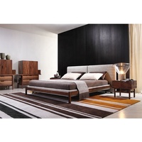 Nouveau Design de lit haut de gamme en tissu cuir, meubles de chambre à coucher moderne, meubles de maison