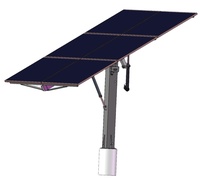 Traqueador Solar de Eje Único Automático Montado en Suelo, Sistema de Seguimiento Solar de un Solo Poste