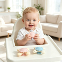 Nouveauté : Jouet sensoriel en silicone à ventouse pour tout-petits, idéal pour chaise haute, bain, voiture, avion, voyage, cadeau d'anniversaire