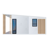 Maison de bureau extérieure isolée en acier extensible, capsule de luxe préfabriquée, conteneur moderne, maison mobile
