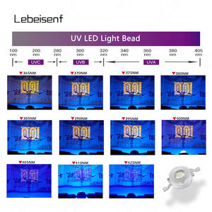 365-420 нм УФ-лампа 3 Вт высокой мощности Светодиодный Ультрафиолетовый DC 3,<span class=keywords><strong>2</strong></span>-3,4 В медный кронштейн 120 синий фиолетовый свет 45mil вертикальный чип 700mA - Product Image 5