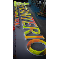 Lettres lumineuses LED personnalisées Infinity Abyss, résistantes aux intempéries, en acrylique 3D, signalisation IPX7, éclairées, Bluetooth, multicolores, pour voiture