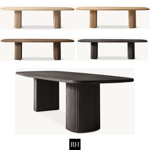 MULHOLLAND RECTANGULAR EXTENSION <b>Table</b> RH furniture <b>Solid</b> <b>Wood</b> Dining <b>Table</b> - Modern Indoor Furniture for Kitchen & Living Room - Product Image 1
