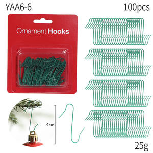 100 पीसी के हुक धातु क्रिसमस ट्री हैंगर होम ऑफिस संगठन के लिए स्टोरेज बॉक्स के साथ भारी शुल्क आभूषण हुक - Product Image 2