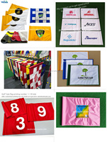 Drapeaux de golf PGA personnalisés avec logo, motifs brodés variés, nylon imperméable pour les tournois