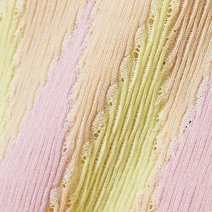 Hàng Dệt Kim Nhà Sản Xuất Tùy Chỉnh Mùa Xuân Mùa Thu Màu Hồng Cao Cổ Dài Tay Áo Kim Cương Kiểm Tra Cotton Đan Phụ Nữ Áo Thun Áo Len - Product Image 5