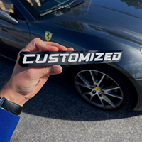 Personnalisé Propre Conception Personnelle Chrome Autocollant De Voiture Emblème Insigne 3M Adhésif Emblèmes Logo En Plastique Emblème Autocollant pour Voitures Moto