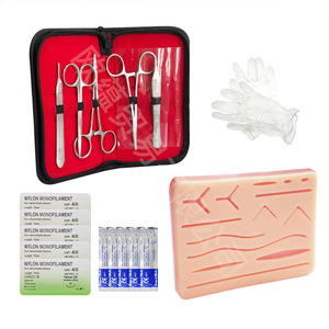 Kit de formation chirurgicale : Modèle de peau en silicone, ensemble de 19 pièces pour la pratique des compétences, l'enseignement et la démonstration en sciences médicales - Product Image 2