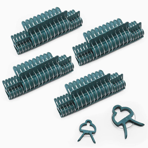 15 Pièces Clips Pour Attacher Les Plantes, Clips Vert Pour Plantes, Pinces à Roses, Cages D'escalade Pour Tomates, Pinces à Bâche, Avec 15pcs Attache Réglable Pour Plantes, Serre Câble En Plastique