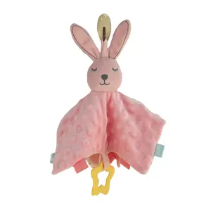 토끼 봉제 장난감 신생아 담요 부드럽고 장난감 좋은 품질의 부드러운 장난감 봉제 동물 도매 제조 업체