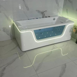 Jacuzzis intérieurs pour 1 personne avec éclairage d'ambiance, baignoire spa, Wasmo Yakuzzis, matériaux d'étanchéité, bain à remous, jets en acier inoxydable - Product Image 4