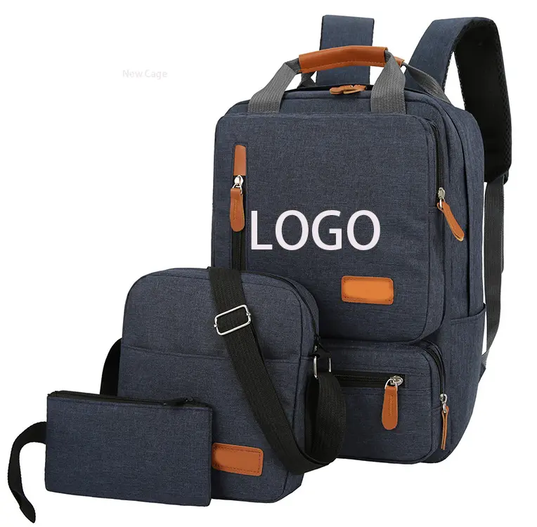 Wholesale Multifunction Large Capacity School Backpack Daily Life Backpack 3 Pieces Business Laptop Bags Set