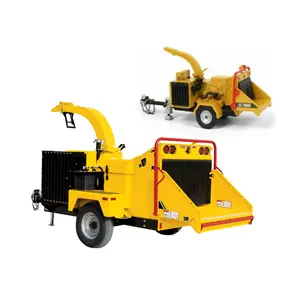 Lâm Nghiệp Máy Thủy Lực Ăn 50hp 40hp Diesel Gỗ Chi Nhánh Chipper Shredder Máy Nghiền Diesel Gỗ Máy Cắt Để Bán