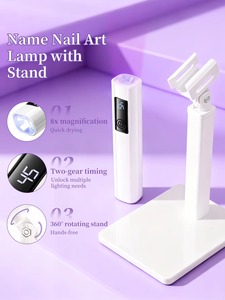 Lampe UV LED rechargeable blanche mini avec support pour le séchage rapide des ongles en gel, machine de manucure UV LED pour vernis à ongles en gel - Product Image 1