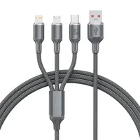 Câble de charge rapide 3-en-1 avec connecteurs USB-A/USB-C/Micro USB, 12 m, multi-ports pour téléphones et tablettes