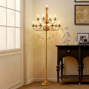 Lampe sur pied en cristal et fer doré de style nordique avec douille E14 pour salon, décorations de mariage, haute qualité <span class=keywords><strong>CAMILLE</strong></span> CML210 - Product Image 5