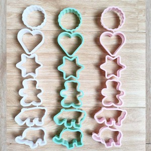 Six Piece <b>Cookie</b> Cutter Set Multi Shape Heart Star Gingerbread Man Cartoon Round Mold For Baking Cake Rice Ball <b>Tools</b> - Product Image 1