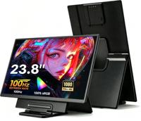 Moniteur portable LCD 23,8 pouces 1080P IPS, écran portable avec USB-C/Type-C pour ordinateur portable, MacBook, Surface, PC