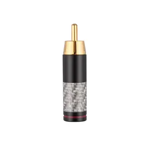 YYAUDIO High-end 8.5mm White Carbon Fiber Gold Pated RCA Plug for Audio & Video