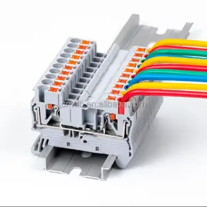 Electrical Connector PT2.5 Push in Terminal Wire Connector 2.5mm Combined din rail spring push-in terminal block UKK connector