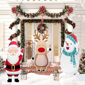 Décorations de jardin de Noël, panneaux de Noël pour l'extérieur avec piquets, panneaux de Noël pour la pelouse avec Père Noël, bonhomme de neige, renne - Product Image 6
