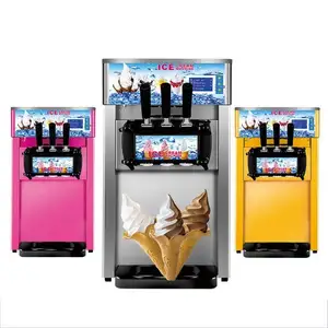 110V 220V 3 lezzet yoğurt dondurma makinesi dondurma makinesi ticari