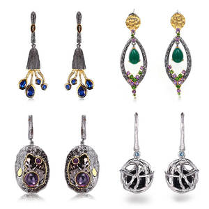 High-end Privato di Ordinare Rettangolare 925 sterling Argentato Orecchino D'<span class=keywords><strong>oro</strong></span> - Product Image 6