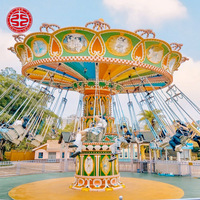 Manège de luxe à balançoires volantes pour parc d'attractions, 30 places, coloré