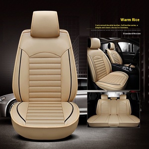 Универсальные чехлы на сиденья автомобиля полный комплект Кожаная подушка для салона автомобиля четыре сезона подходит для летнего использования - Product Image 4