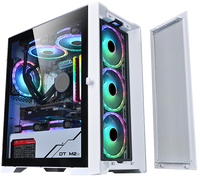 Boîtier de jeu Micro-ATX en alliage d'aluminium, support de radiateur 160 mm, USB 3.0 x1, support HDD/SSD, boîtier d'ordinateur Mid-Tower avec fenêtre latérale