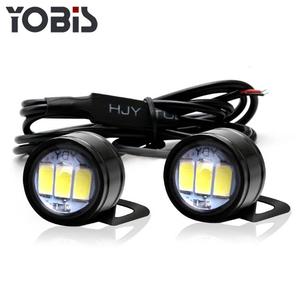 Yobis Eagle Eye DRL feux arrière LED lampes stroboscopiques à montage sur miroir lumineux constant pour <span class=keywords><strong>moto</strong></span> 12V matériau en aluminium style de voiture - Product Image 1