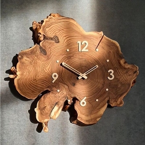 Rustic Live Edge Wooden <b>Wall</b> <b>Clock</b> Silent Non Ticking Analog Natural Wood Slice <b>Decorative</b> <b>Clock</b> for Living Room Bedroom Office - Product Image 5