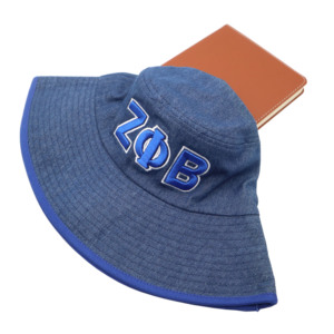 Chapeau seau pour femmes avec logo personnalisé sororité grecque seau en denim chapeau seau d'été pêcheur - Product Image 3