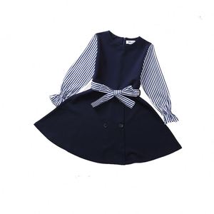 Conjunto de Falda y Blusa de Oficina al por Mayor de Fábrica China, con Lazo, 2 Piezas, Top de Manga Larga y Pantalones para Niñas - Product Image 6