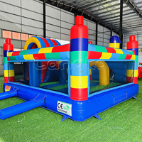Château gonflable avec toboggan aquatique, château gonflable pas cher pour adultes
