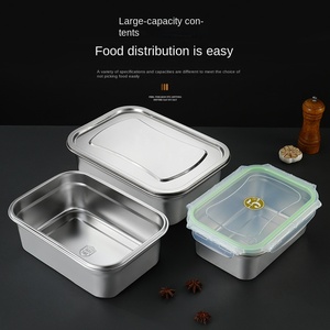 Fiambrera comercial de acero inoxidable 316 de gran capacidad con tapa sellada para almacenamiento de comidas y embalaje de conservación de alimentos - Product Image 4