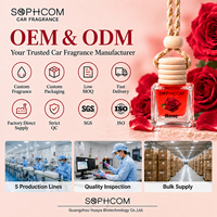 Diffuseur de parfum pour voiture 8 ml, flacon en verre suspendu avec bouchon en bois, coffret cadeau, marque privée, fournisseur OEM