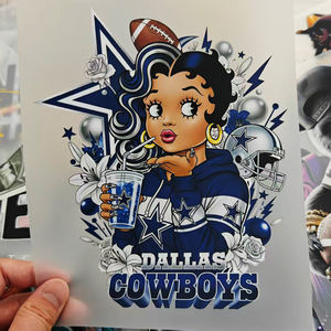 Transferts thermiques DTF personnalisés à repasser, prêts à être pressés, motifs <span class=keywords><strong>Betty</strong></span> Boop, personnalisation des transferts DTF, impression textile pour t-shirts - Product Image 3