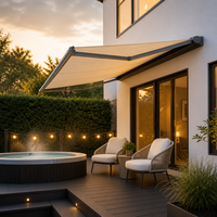 Auvent de terrasse motorisé rétractable sur mesure OEM, protection UV intégrale, manuel/électrique