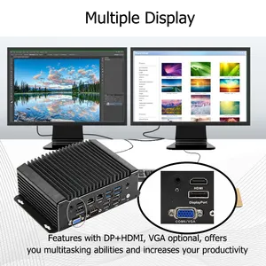 Maxtang mais novo intel haswell/broadwell-u caixa base pc com 2rs485 4rs232 usb chave 2 em 1 áudio msata (4g opcional) industrial