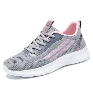 Scarpe da Tennis in tessuto volante Casual da donna scarpe da ginnastica traspiranti <span class=keywords><strong>con</strong></span> lacci e <span class=keywords><strong>zeppe</strong></span> da passeggio <span class=keywords><strong>con</strong></span> plateau per l'estate - Product Image 3