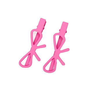 Pinza de pelo de metal con forma de lazo, pinza de pico de pato para mujer, uso diario, accesorios para el cabello coloridos, venta al por mayor - Product Image 5