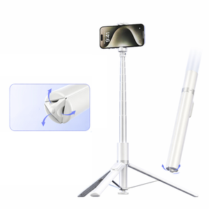 Trípode <span class=keywords><strong>FUNSNAP</strong></span> X96 de 1.8m con Apertura Automática, Control Remoto Inalámbrico, Soporte para Teléfono, Palo Selfie, Trípode Móvil - Product Image 1