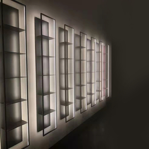 Estantes Flotantes de Pared para Decoración del Hogar, Modernos, de 5 Niveles, de Aleación de Aluminio, con Luces LED, para Apartamentos y Hoteles, Duraderos - Product Image 3