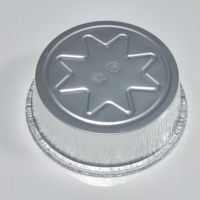Barquette alimentaire jetable fiable en aluminium moulé en pulpe de 8 pouces, qualité alimentaire, 1450 ml, 205*66 mm, pour pizza, gâteau, tarte