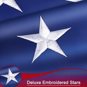 Venta al por mayor 3x5 pies EE. UU. Bandera al aire libre bordado pesado personalizado 90x150 cm diseño bordado americano banderas de EE. UU. - Product Image 2